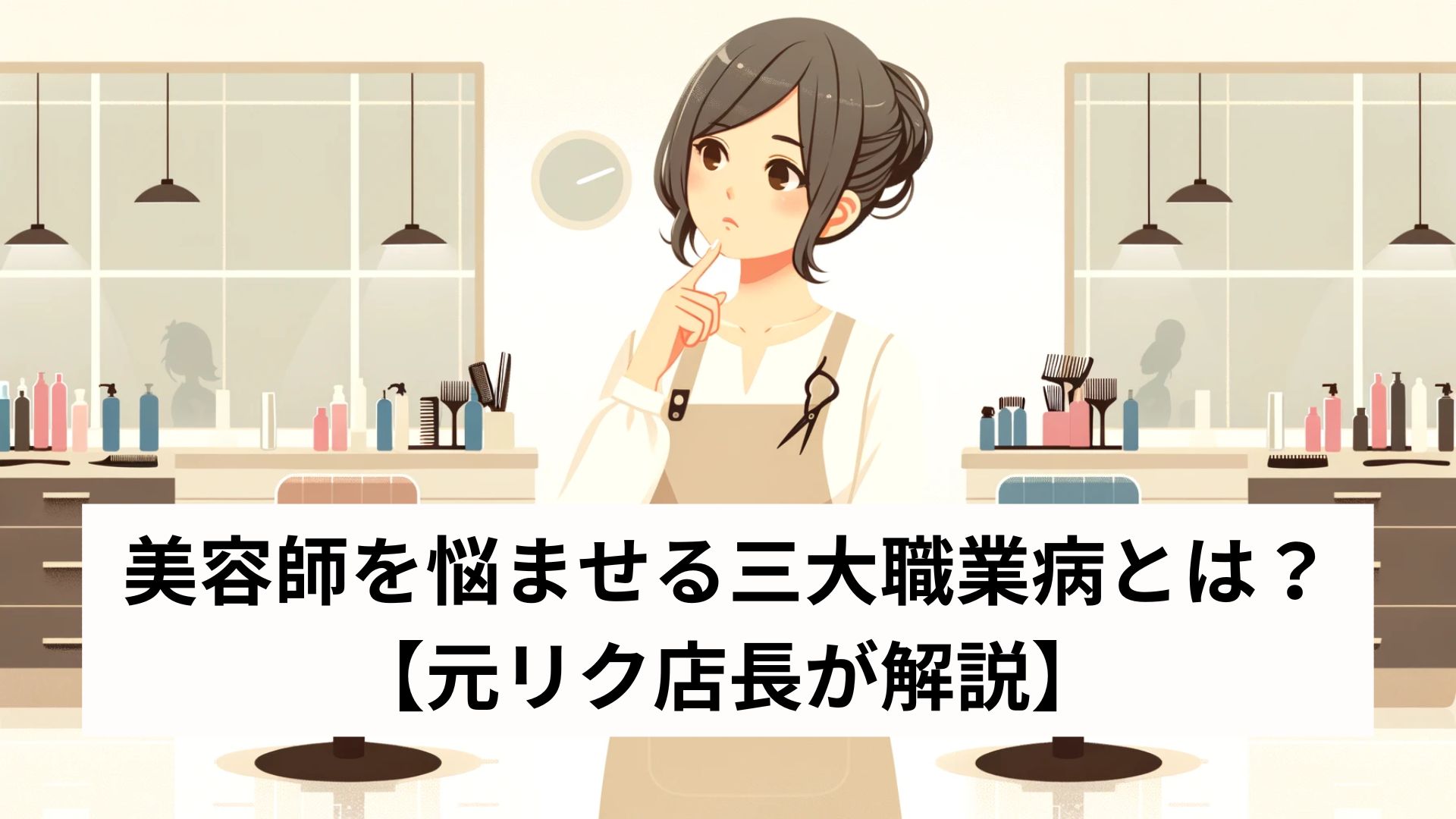 美容師を悩ませる三大職業病とは？【元リク店長が解説】