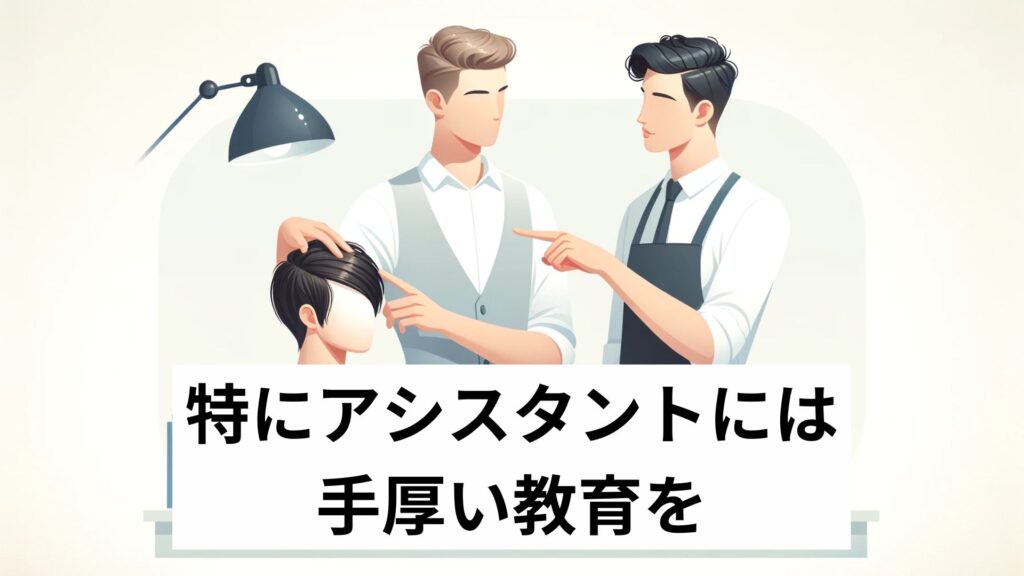 特にアシスタントには手厚い教育を